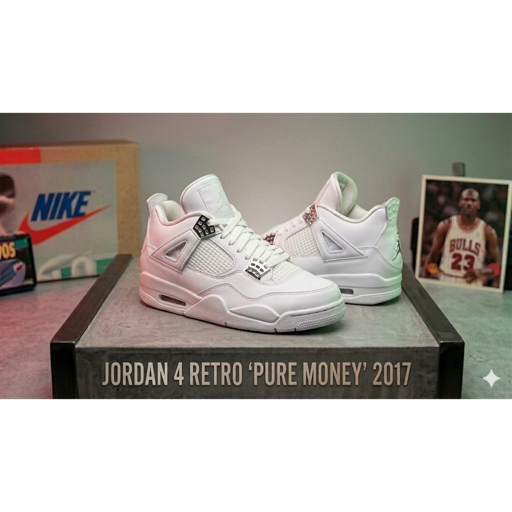 Air Jordan 4 Retro Pure Money 2017 - Size 11 - OG Box - Great Condition & Clean